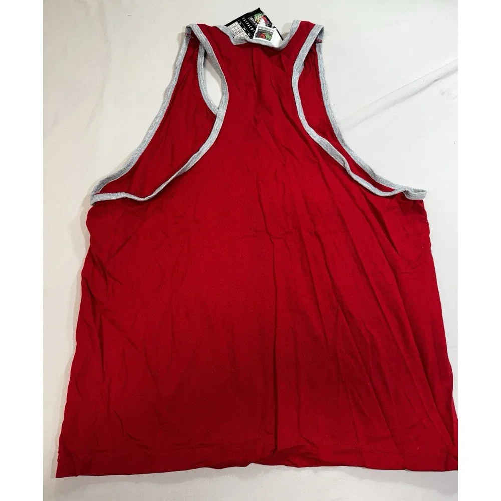 Vintage Fruit Of The Loom Blank Tank M Navy/Red Made In USA 90s NWT Lot Of 2
